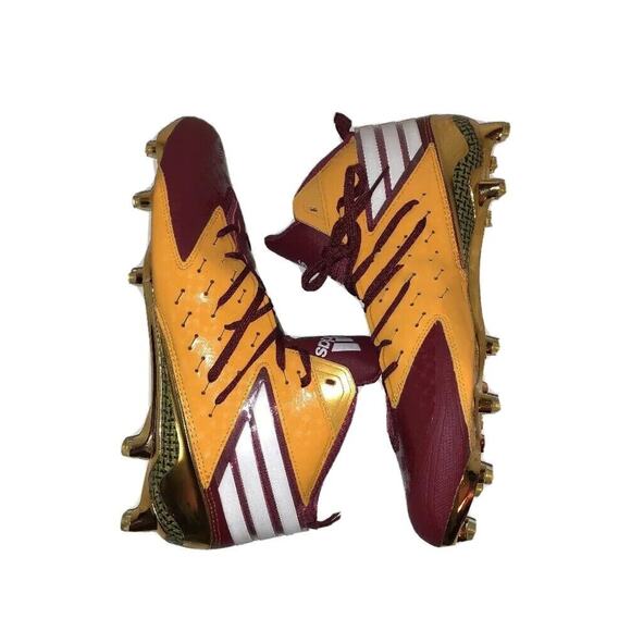Adidas Freak X Kevlar Mens SIZE 12.5 Football Cleats Maroon, Yellow, Gold AQ7202 - Picture 6 of 6